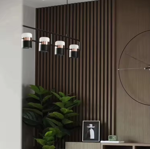 Lambrin ranurado para WALL FURNITURE PANELING® hecho de enchapado de madera y productos naturales. Su vista y tacto a madera lucirá de forma increible creando un ambiente de grandeza y elegancia.